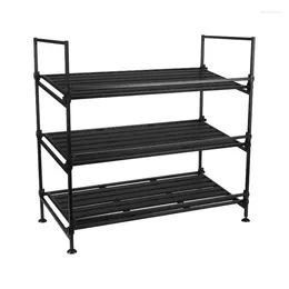 Storage Boxes Exquisite Resin Collection: Elegant 3-Tier Shoe Rack Organizer For Neat And Tidy