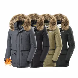 men Winter Brand New Casual Waterproof Lg Thick Warm Fur Collar Parkas Jacket Men Bio-Down Windproof Pockets Parkas Coat Men W3Uq#