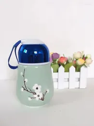 Mugs Ceramic Cup Colored Glazed Plum Blossom Light Bulb Cartoon Daily Necessities Creative Mark Portable Gift