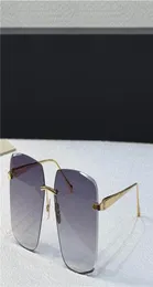 Yeni Moda Tasarımı Güneş Gözlüğü Rege II K Gold Frame Square Square Lens Tapınakları Elmas Dekorasyonlu Cömert ve Çok Yönlü Stil OU6896619