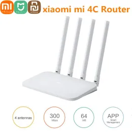 Roteadores Xiaomi Mi Wifi Router 4C Wifi de alta velocidade através da parede King Home Intelligent AntiMite Network 100 Mega Fiber Optical Router
