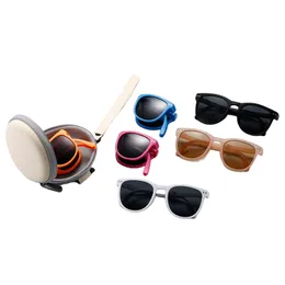 Tasarımcı Kids Katlanabilir Okuma Güneş Gözlüğü Kutu Açık UV400 Güneş Gözlük Çocuklar İçin Göz Koruma Erkek Kız Kızlar Ultraviyole geçirmez gözlükler