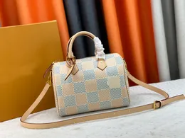 Designer borse di lusso borse una maniglia da donna marca tote metal 25 cm damier pop cumpello borse da maniglia vera percorsi in pelle Crossbody 40584
