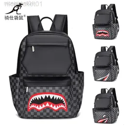 Designer-Rucksack von Spraygrounds, trendiger cooler Rucksack, neue Herrentasche, karierter Pu-Rucksack für Freizeitreisen, Herren-Boarding-Computertasche