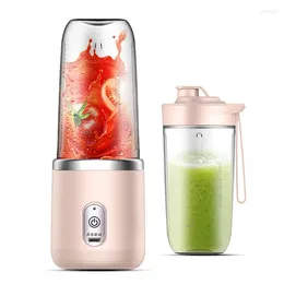 Wine Glasses Portable Juicer Blender 300Ml Electric Fruit USB Charging Orange Juicing Cup Smoothie Pink B