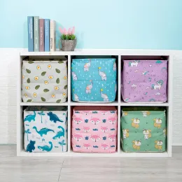 Körbe Würfel Falten Stoff Lagerung Korb Schrank Organizador Kleidung Lagerung Boxen Home Office Regal Organisatoren Für Kinder Spielzeug Organizer