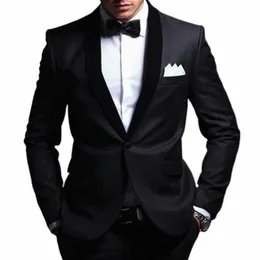 Fi Men Suit 2024 Slim Fit Men Suits最新のコートパンツデザインウェディングパーティーBlazer Groom Tuxedos Costume Homme Jacket+Pants 95lt＃