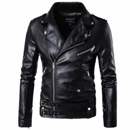 Busin Jacket High Qualit Classic Zipper Plus Size 2024 Classic Retro Motorcycle Leather Men Men Leather Jacket O948#