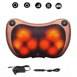 Head Neck Massager Car Home Cervical Shiatsu Massage Neck Back Waist Body Electric Multifunctional Massage Pillow Cushion 240320