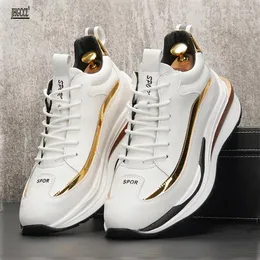 Scarpe casual Designer di marca da uomo bianco con fondo spesso stringato appartamenti da uomo sneakers da passeggio Zapatillas Hombre A6