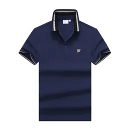 Erkek Polo Gömlek Tasarımcı Tişört High Street Nakış Düz Renkli Kaza Polos Jartiyer Baskı Üst Kalite Cottom Giyim Tees Polos Plus Boyut Rozet Dekorasyon XL