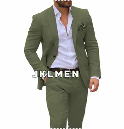 Abiti da uomo Blazer Set Pantaloni Uomo Slim Gentleman Personalizzato Due Pezzi 2023 Smoking dello sposo Uomo Homme WeddingBlazer + Pantaloni 76YR #