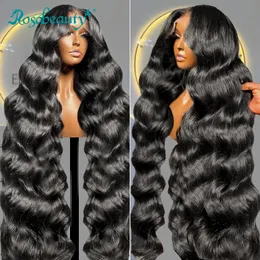 Rosabeauty Body Wave HD Lace Wig 13x6 Human Hair Boots 40 inches 250 الكثافة 13x4 موجة مياه شحنة شفافة للنساء 240314