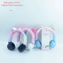 Wireless Bluetooth Cat's Ears (ångat kattörformat bröd) Plush Headworn Cartoon Present Headset