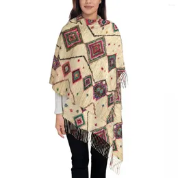 Szaliki spersonalizowane nadrukowane marokański dywan berberyjski boho w stylu szalik mężczyzna kobiety zima jesień antyczne bohemijskie geometryczne okład szal