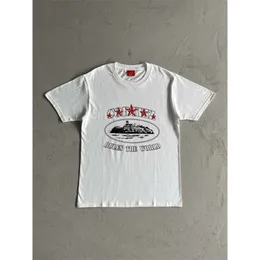 Nova Alcatraz Star Tee 45 Star Camiseta de manga curta estilo broca camisa de fundo solta americana
