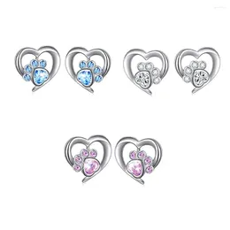 Stud Earrings 1 Pair Rhinestone Women Portable Wedding Party Sweet Earring Ladies Steel Ear Jewellery Gift