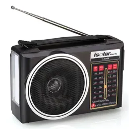 Multifunktionell fyrbandsradio FM Broadcast LED-belysningsstöd FM AM SW Retro Portable Radiohögtalare för äldre R801