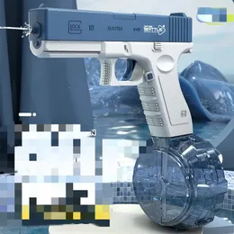 2024 New Electric Water Gun 고압 및 강한 여름 자동 물 스프레이 총기 어린이 장난감 수영장 워터 배틀 소품