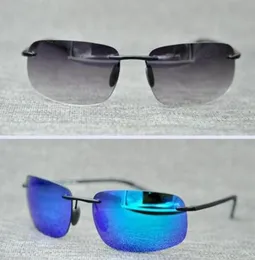 Moda MAU1 J1M Spor Güneş Gözlüğü J724 Sürüş Araba Polarize Rimless Lens Dış Mekan Süper Hafif Gözlükler Bufalo Boynuzlu Case8687894