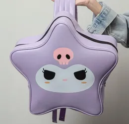 4 Farben Kuromi Melody PU Backpack Student Fashion Bag Umhängetaschen Girl Bags Star Rucksäcke