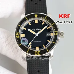 KRF Uhr Fifty Fathoms Barakuda 5008B-1130-B52A Cal 1151 Automatik Herrenuhr Schwarzes Zifferblatt 40 3 mm Herrenuhren Kautschukband257C