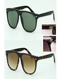 Novo 2021 Top Quality Oversized 60mm Óculos de Sol Homens Mulheres Marca Designer UV400 Óculos de Sol Vintage Gradiente Cinza Lente de Vidro Fashion8590086