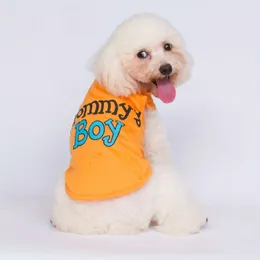 Söta kläder, mamma's Boy Letter Graphic Dog Vest, valpkläder för små hundar