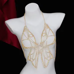 Scen Wear Dance Accessories Rhinestone Butterfly Design Body Chain