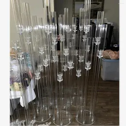 Decorazione per feste Splendido tavolo in acrilico trasparente candelabri centrotavola per matrimoni Senyu2603