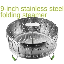 NEW 2024 Stainless Steel Lotus Steaming Tray Multi-Function Changeable Fruit Tray Retractable Folding Magic Steamer Tray Steaming Rack