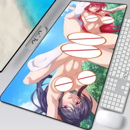 Pads Uncensored Sexy Hot Nude Girl Gaming Mouse Pad Mouse Mat Laptop High School DxD Desk Mats Computer Gamer Pads Keyboard Deskpad