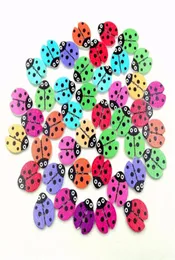 Ahşap Düğmeler 18mm Ladybird El Yapımı Hediye Kutusu Scrapbook Craft Party Dekorasyon Diy Favora Dikiş Aksesuarları25355759850