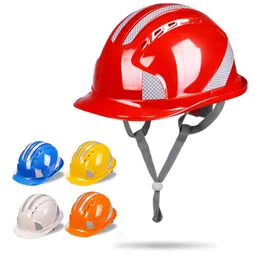 Odblaskowy hełm bezpieczeństwa na świeżym powietrzu Hard Hat Oddychający ABS Construkt Work Caping Rescue Rescue Rescue Helmets 240322