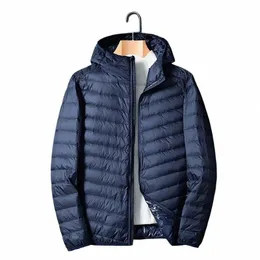 겨울 남자 초 라이트 얇은 다운 재킷 화이트 오리 다운 후드 레드 재킷 lg 소매 따뜻한 코트 파카 휴대용 아웃복 2022 새로운 K5ZX#