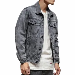 Outono curto denim jaqueta 2021 nova tendência magro retro casual jaqueta cinza denim selvagem primavera jaqueta roupas masculinas 85ng #