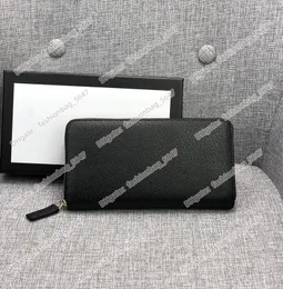 Män kvinnor lyx plånböcker designer handväska toppkvalitet riktiga läder kreditkort hållare brev koppling handväska lång fyrkantig plånbok blixtlås standard plånböcker med låda