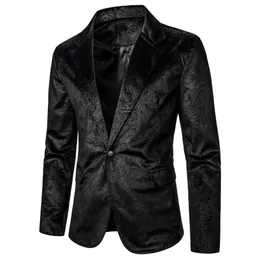 Mens Jacket kornmönster ficka en knapp knapp casual nattklubb bar scen bröllop konferens herr middag 240327