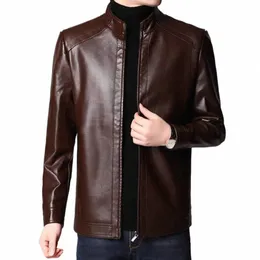 Quente Outono Homens Jaqueta Elegante de Proteção dos Homens de Couro Falso Jaquetas de Motocicleta para Cool Outono Inverno Grosso Quente À Prova de Vento O6KP #