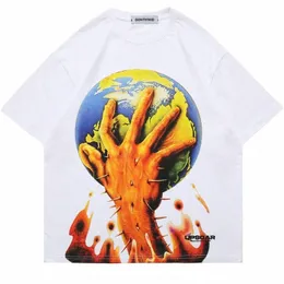 2023 MĘŻCZYZN HIPHOP T-shirt Zabawny iric graficzny nadruk Tshirt Summer krótkiego rękawu T-koszulka