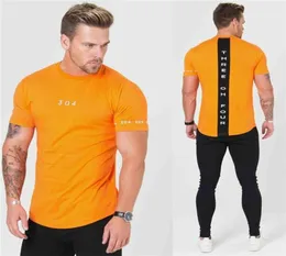 Men039s Tshirts Gyms Clothing Fitness Tees Tees Men Fashion Extend Hip Hop Summer Simmer Sireve Tshirt Cotton Bodybuilding Muscle G2137013