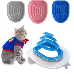 Repelentes 2022 atualizar gato toalete treinador reutilizável treinamento toalete para gatos conjunto de treinamento de plástico gato caixa de areia tapete toalete pet accessaries