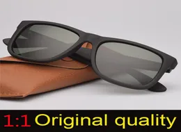 Hela verkliga toppkvalitet nylonram 4165 varumärke solglasögon justin designer varumärke gafas för män kvinnor polariserade UV400 gradient LE2322141