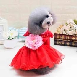 Dog Apparel Transer Fleece Dress Peony Style Small Pet Cat Skirt Clothes Puppy Winter Apparels Costume Roupa Cachorro Perros 4