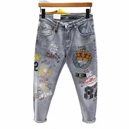 Fi 2022 Весна Осень Мужские джинсы Тонкие эластичные брендовые брюки Мужская одежда Джинсы-карго Стандартные джинсы Брюки для мужчин U6NT #