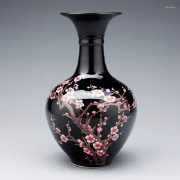 Vasos jingdezhen cerâmica chinesa vaso ornamentos decoração casa sala de estar mesa mobiliário artesanato el escritório estatuetas arte
