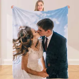 Benutzerdefinierter Fotoüberwurf, personalisierte Bilder, personalisierte weiche Fleecedecke, Familie, Hochzeit, Geburtstag, Weihnachten, Valentinstag, Geschenke für Frauen, ihn, sie