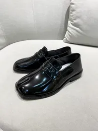 Unisex ayakkabılar tabi kuruş loafers siyah orijinal gerçek buzağı deri katlanabilir arka slip-on