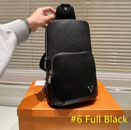 5A مصمم حقيبة Men Men Avenue Sling Bag Mens مصمم جلود عبر أكياس الكتف جسم الكتف