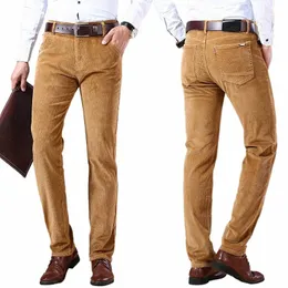 Herren Corduroy Classic Straight Fit Flat Frt Pants Cott Hose Stilvolle und bequeme Hose p7sJ#